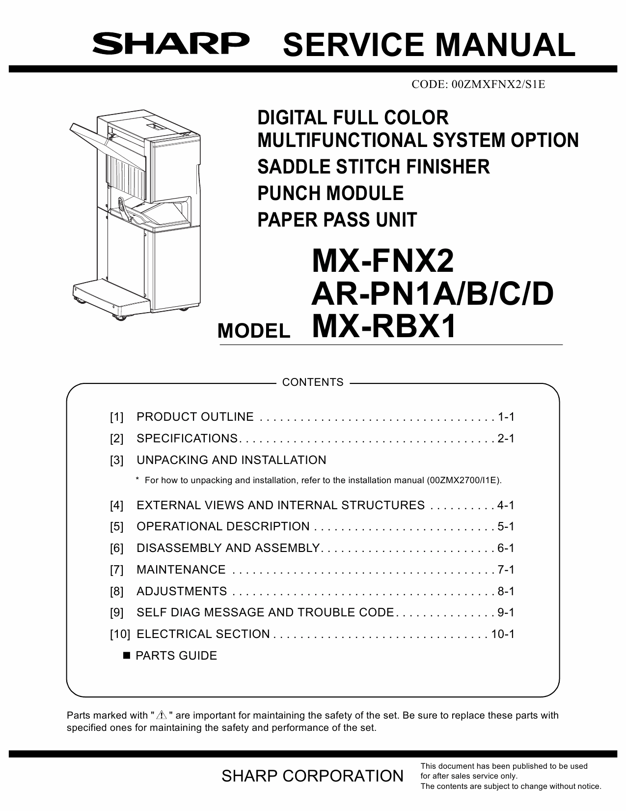 SHARP MX FNX2 PN1 RBX1 Service Manual-1